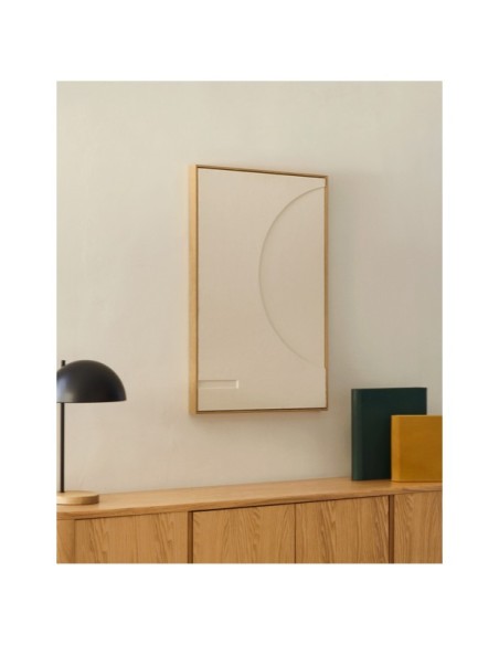 Cuadro Sefri con formas geométricas circulares blanco 60 x 90 cm - Kave Home