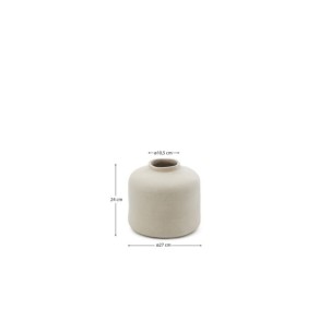 Jarrón Serina de papel maché blanco 27 cm - Kave Home 2