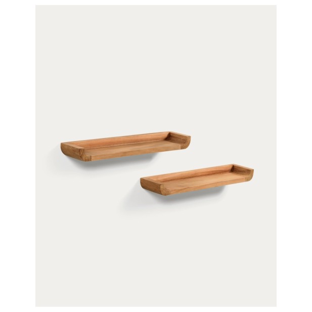 Set Shamel de 2 estantes de madera...