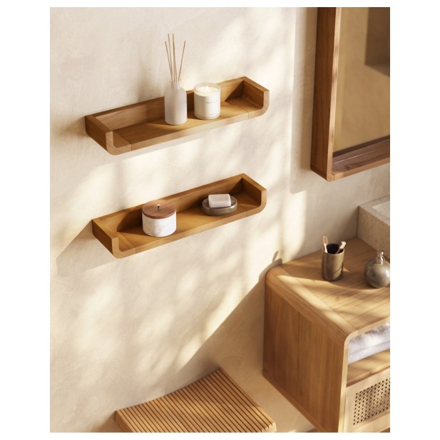 Set Shamel de 2 estantes de madera...