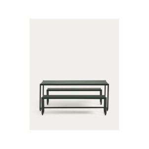 Set Sotil de 2 bancos y mesa de acero galvanizado con... 2