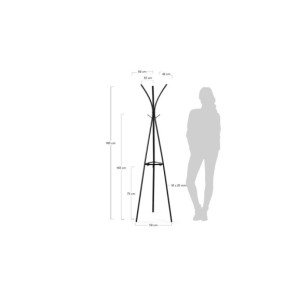 Perchero Stearn acero negro 183 cm - Kave Home 2