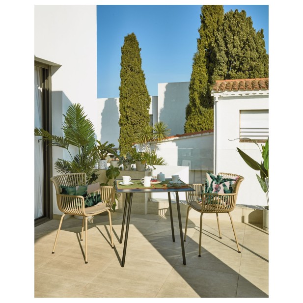 Silla de exterior Surpika beige -...