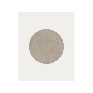 Alfombra redonda Takashi 100% lana gris Ø 150 cm - Kave Home