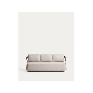 Sofá Tamaris 3 plazas de aluminio marrón 217 cm - Kave Home