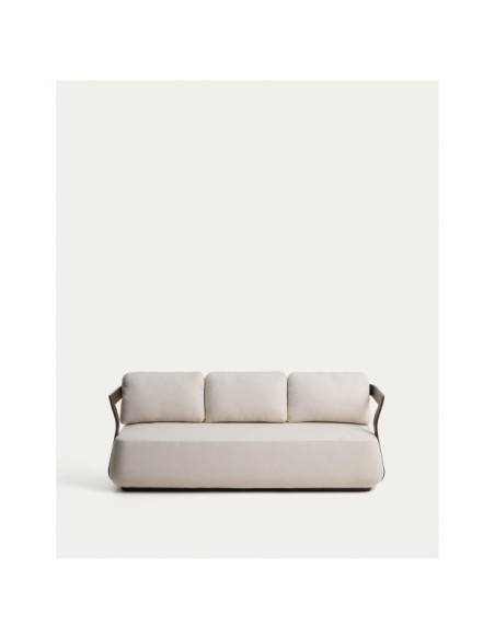 Sofá Tamaris 3 plazas de aluminio marrón 217 cm - Kave Home