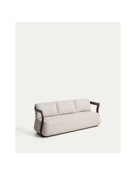 Sofá Tamaris 3 plazas de aluminio marrón 217 cm - Kave Home