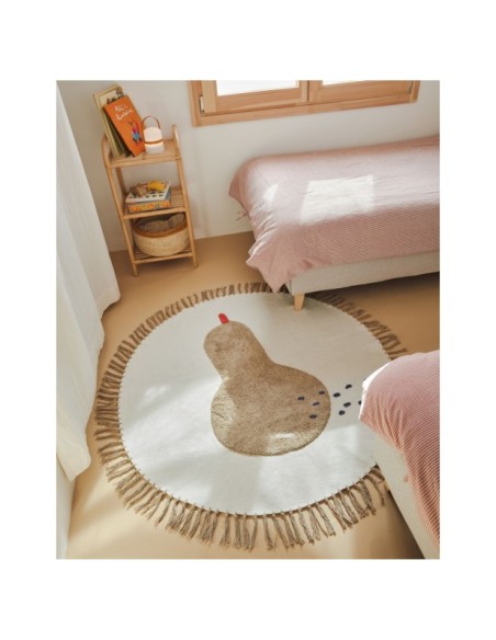 Alfombra redonda Tamya 100% algodón pera marrón Ø 120 cm - Kave Home