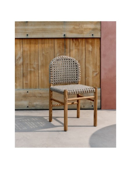 Silla de exterior Tavira de madera maciza de teca - Kave Home