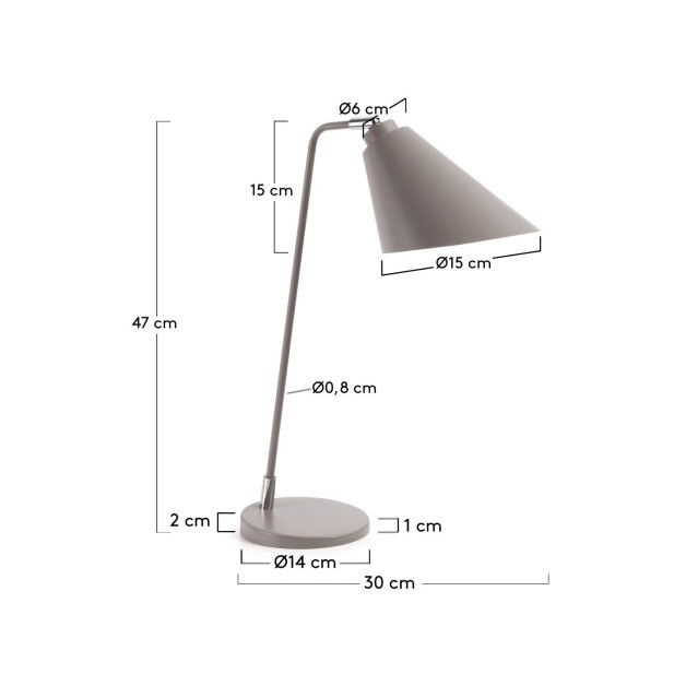 Lámpara de mesa Tipir de acero con...