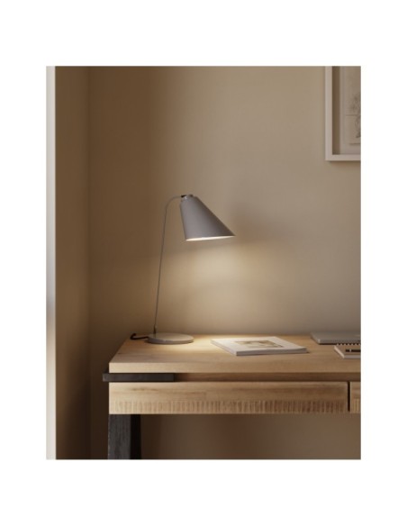 Lámpara de mesa Tipir de acero con acabado gris - Kave Home