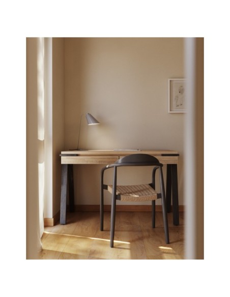 Lámpara de mesa Tipir de acero con acabado gris - Kave Home