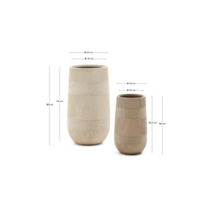 Set Tival de 2 maceteros de efecto cemento beige Ø 45 cm... 2