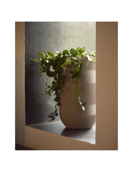 Set Tival de 2 maceteros de efecto cemento beige Ø 45 cm / Ø 32 cm - Kave Home