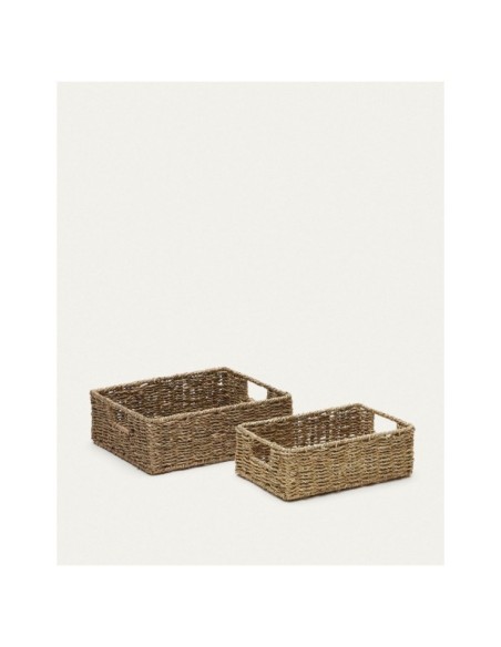 Set Tossa de 2 cajas de fibras naturales 28 x 20 cm / 32 x 27 cm - Kave Home