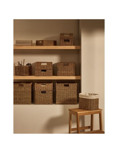 Caja plegable Tossa de fibras naturales 32 x 33 cm - Kave Home