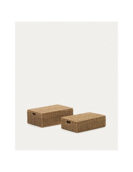 Set Tossa de 2 cajas de fibras naturales 55 x 36 cm / 60 x 40 cm - Kave Home