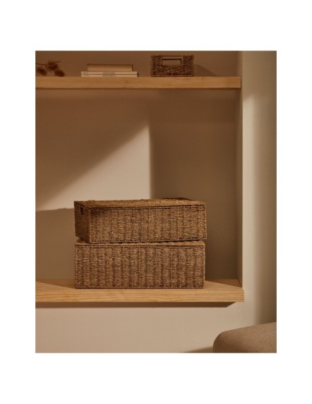 Set Tossa de 2 cajas de fibras naturales 55 x 36 cm / 60 x 40 cm - Kave Home