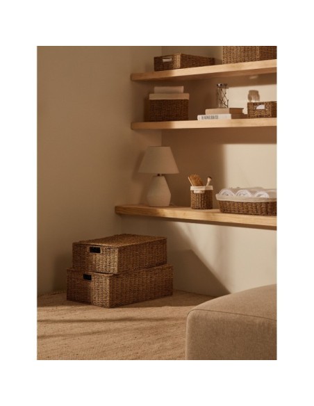 Set Tossa de 2 cajas de fibras naturales 55 x 36 cm / 60 x 40 cm - Kave Home