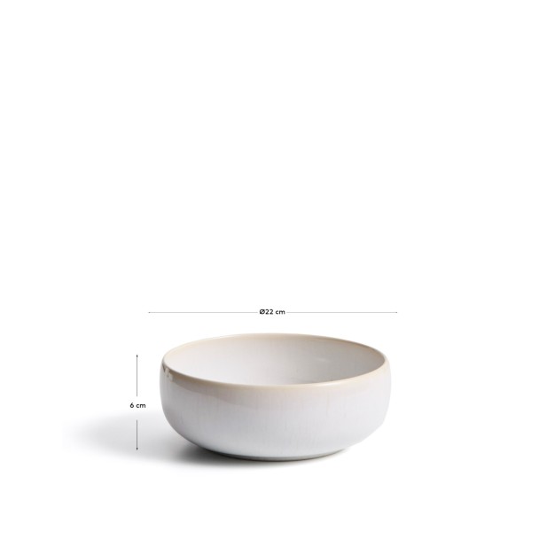 Bol Uilo de cerámica blanco - Kave Home