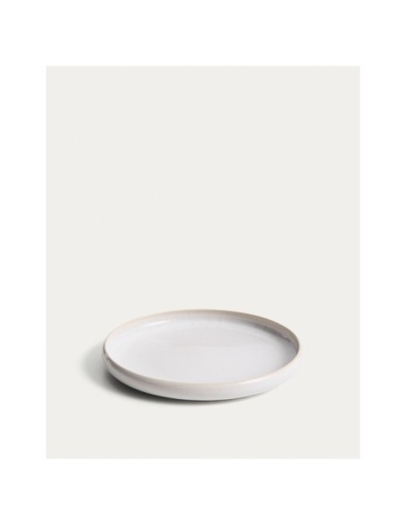 Plato de postre Uilo de cerámica blanco - Kave Home