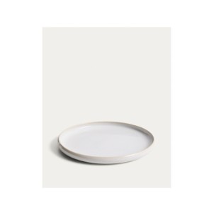 Plato plano Uilo de cerámica blanco - Kave Home