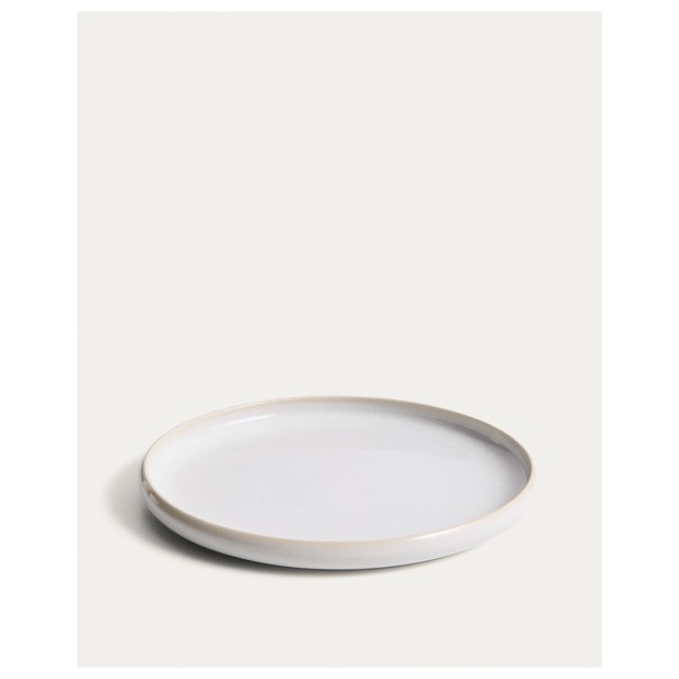 Plato plano Uilo de cerámica blanco -...
