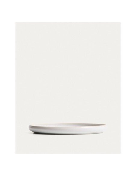 Plato plano Uilo de cerámica blanco - Kave Home