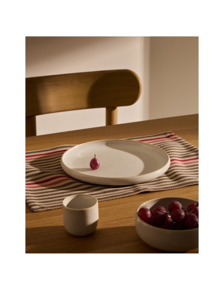 Plato plano Uilo de cerámica blanco - Kave Home