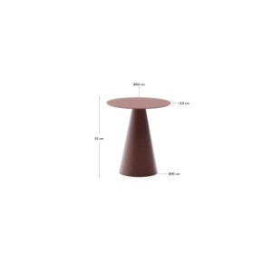 Mesa auxiliar Wilshire vidrio templado glaseado y acero... 2