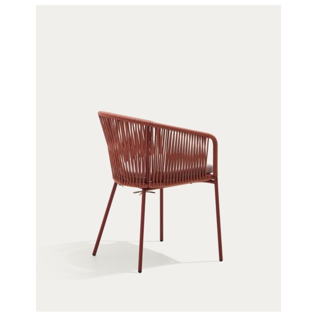 Silla Yanet de cuerda terracota y...