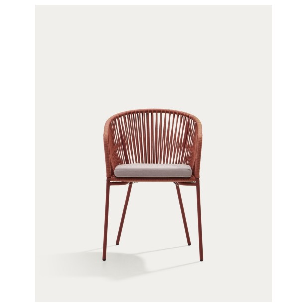 Silla Yanet de cuerda terracota y...