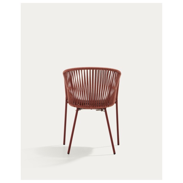 Silla Yanet de cuerda terracota y...