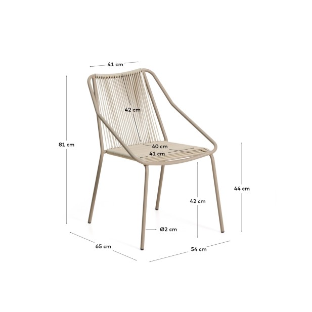 Silla apilable de exterior Zivia de...