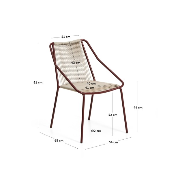Silla apilable de exterior Zivia de...