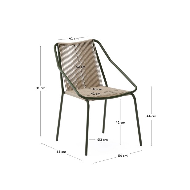 Silla apilable de exterior Zivia de...