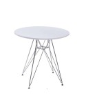 Mesa Wood Metal 80 cm de Comedor Redonda