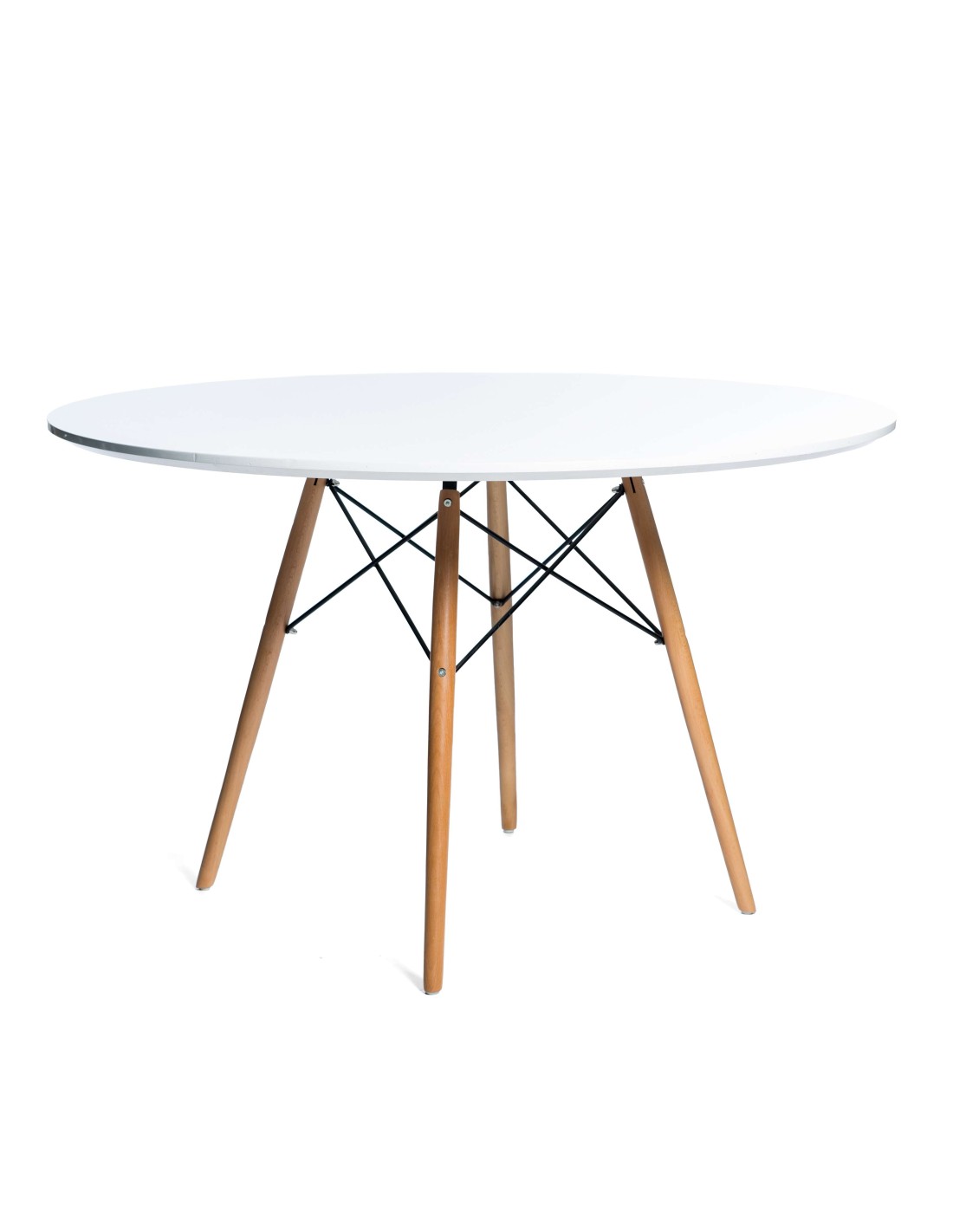 Mesa de Comedor Redonda Eames 120cm Blanco