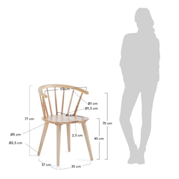 Silla TRISE madera natural - Kave Home