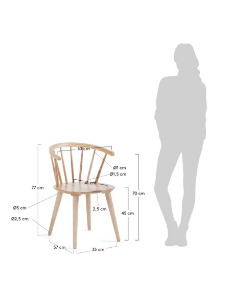 Silla TRISE madera natural - Kave Home