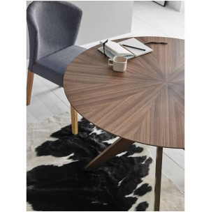 Mesa NORDAK Ø120 cm de Comedor, Nogal - Vackart 2