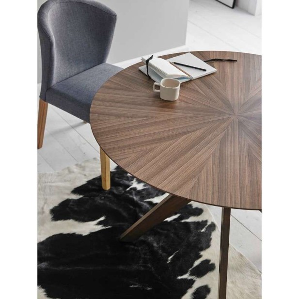 Mesa de comedor NORDAK 120 cm, nogal