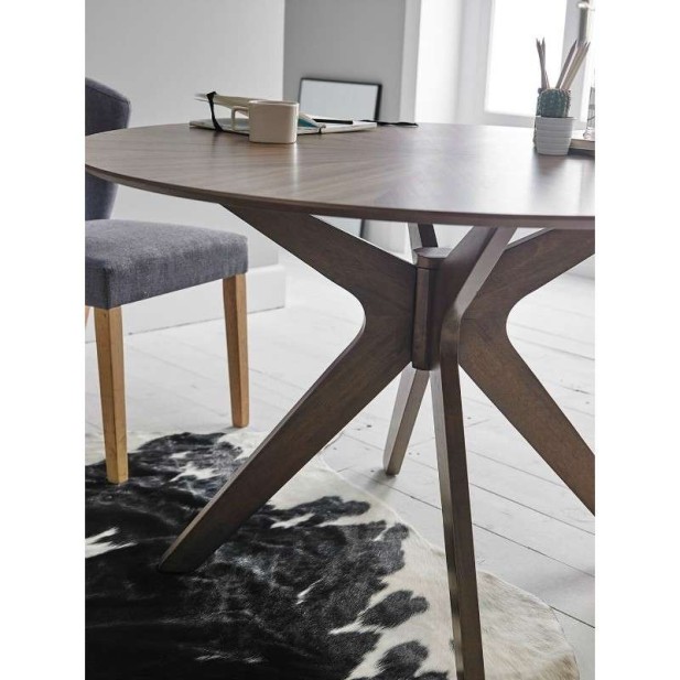 Mesa de comedor NORDAK 120 cm, nogal