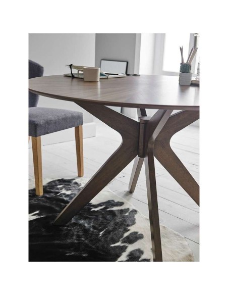 Mesa de comedor NORDAK 120 cm, nogal