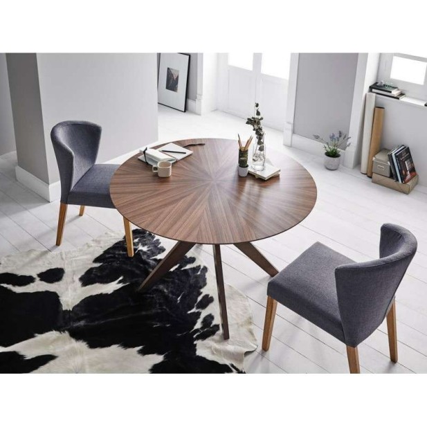 Mesa de comedor NORDAK 120 cm, nogal
