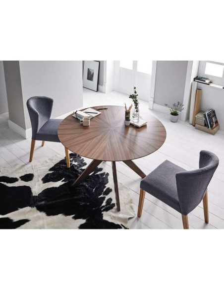 Mesa de comedor NORDAK 120 cm, nogal