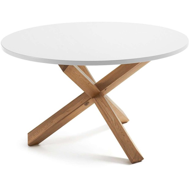 Mesa LOTUS Ø135 cm, de comedor, blanca - Kave Home, Vackart