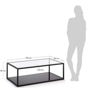 Mesa Blackhill 110x60cm, de Centro en Cristal - Kave Home, Vackart 2