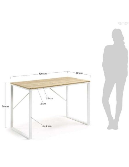 Escritorio Talbot 120x60cm blanco - Kave Home, Vackart