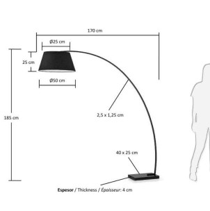 Lámpara de pie Juhe negro - Kave Home 2